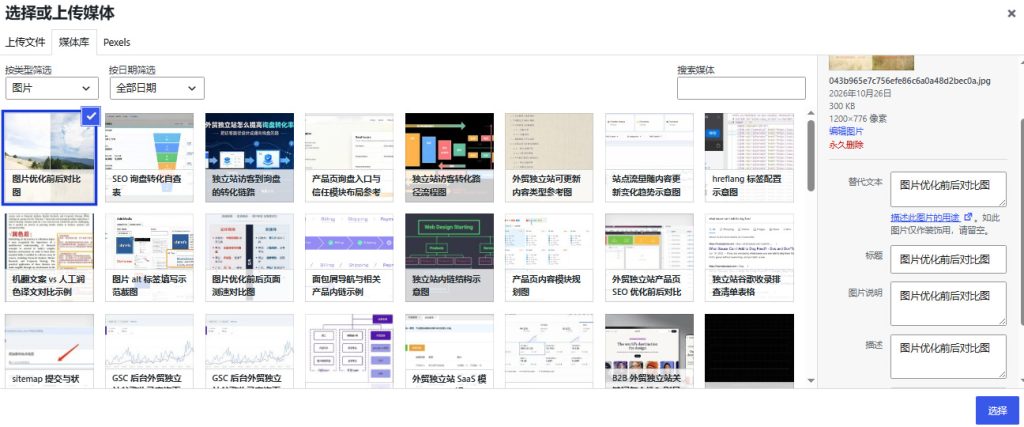图片 ALT 标签填写示例截图