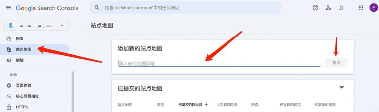 sitemap 提交与状态检测示意图